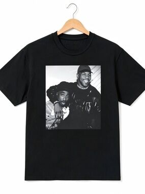 90S Hip Hop Mike Tyson Tupac Cultural Icon Mashup Graphics T-shirt Unisex